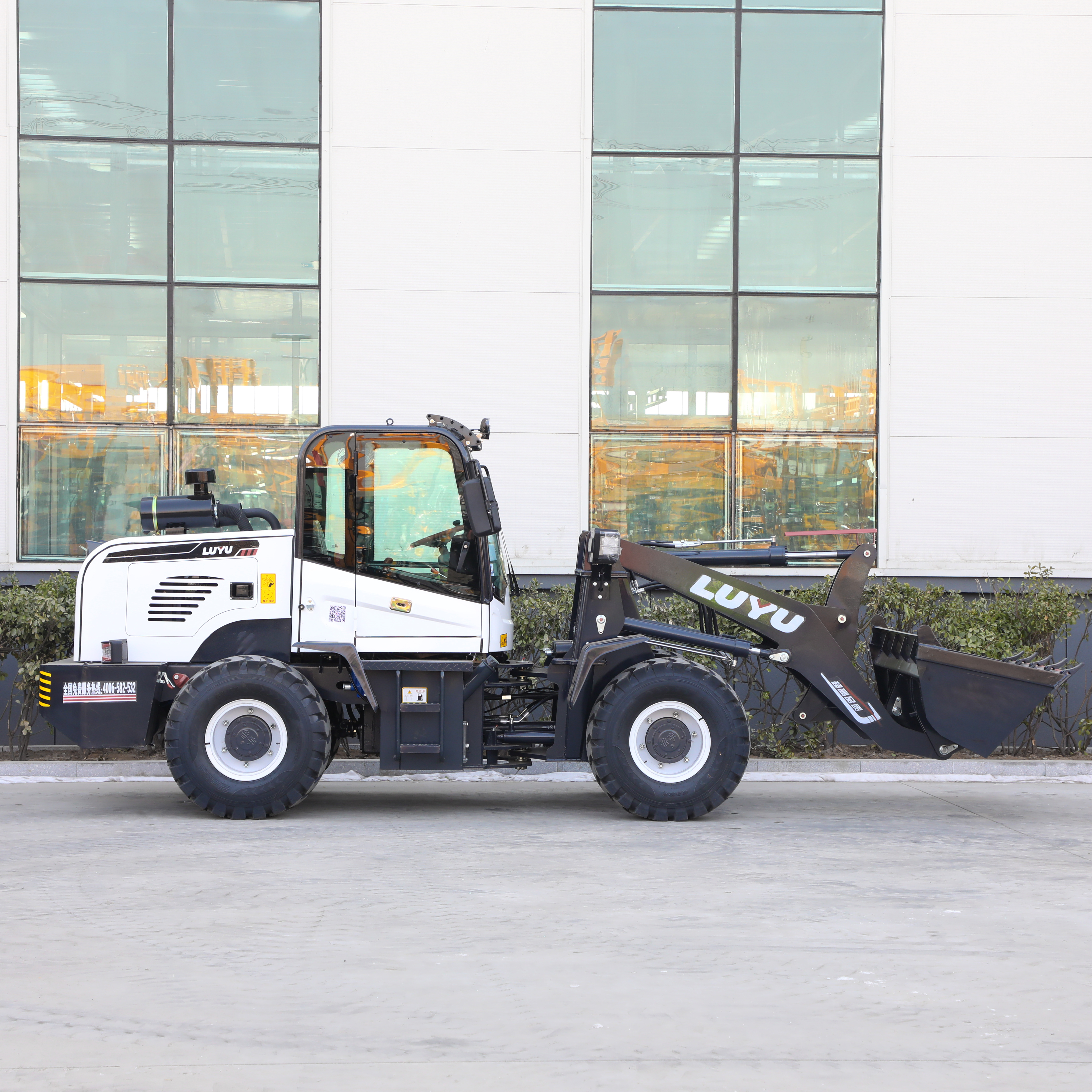 Concretum articulata Rota Loader in furculas