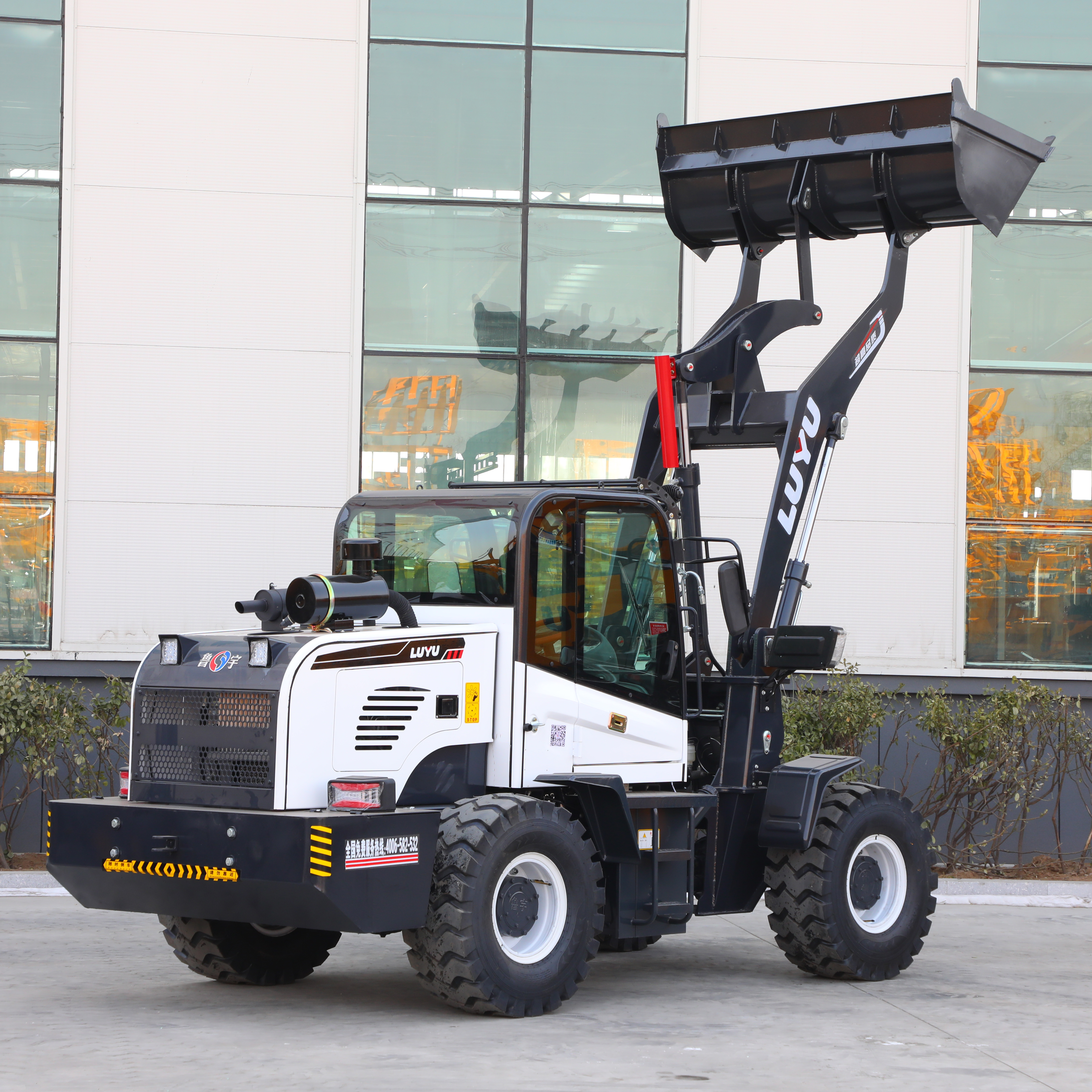 Concretum articulata Rota Loader in furculas